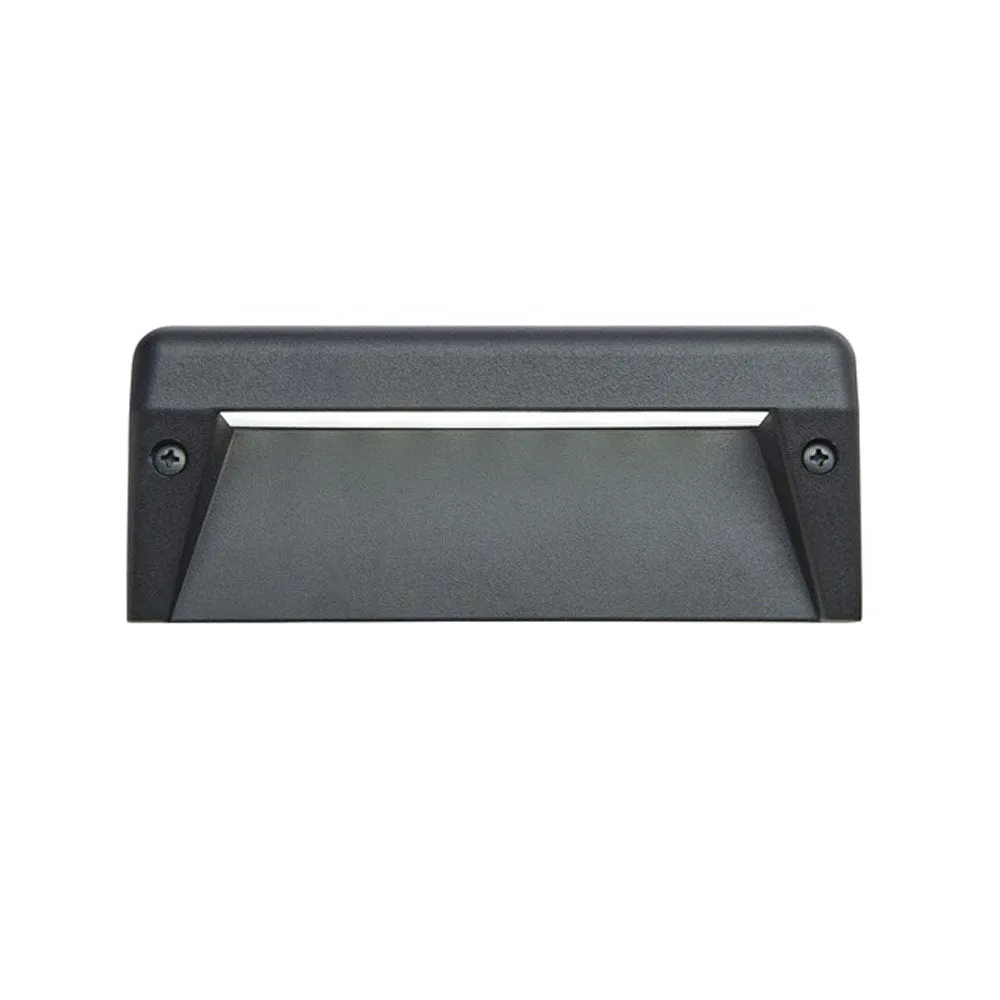 12V 6" LED Surface Mount Step Light 2700K Textured Black