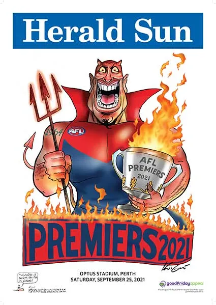 2021 Mark Knight Premiership Poster - PAPER POSTERS