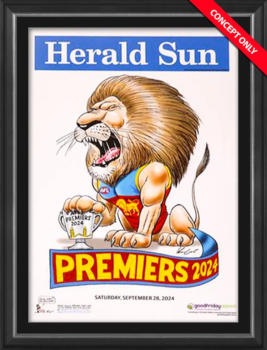 2024 Mark Knight Premiership Poster - FRAMED