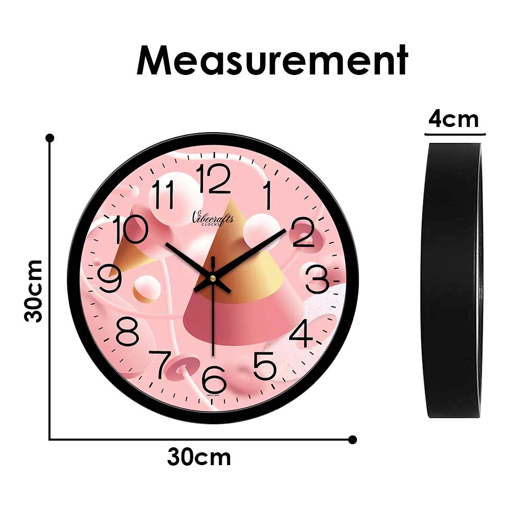 3D Abstract Birthday Decorative Shape Wall Clock