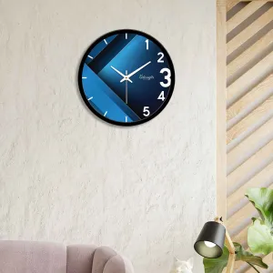 3D Blue And Black Colorful Designer Wall Clock