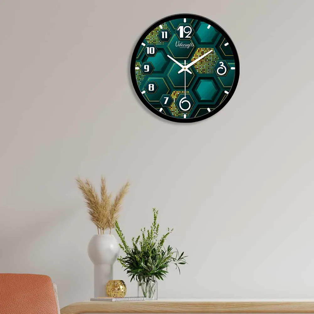 3D Hexagon Shape Pattern Designer Wall Clock