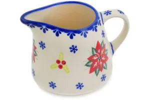 9 oz Pitcher - Poinsettia Charm