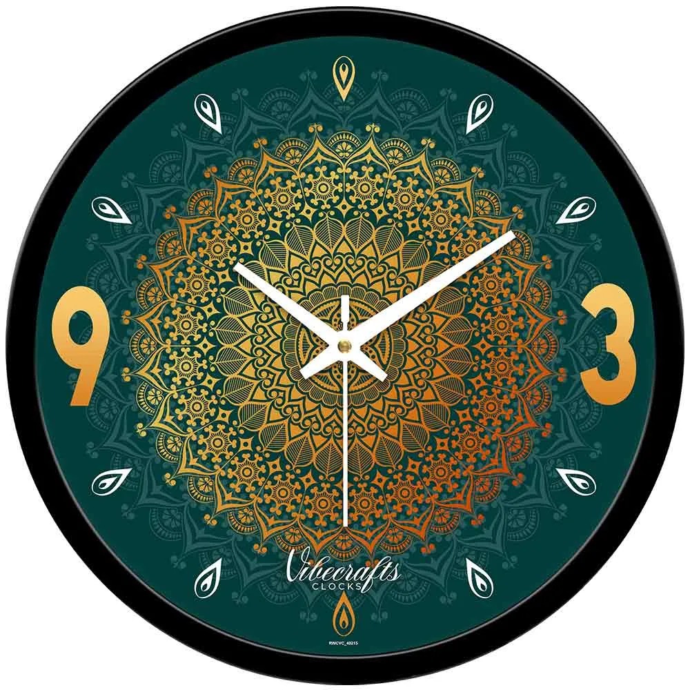 Abstract Golden Mandala Premium Design Wall Clock