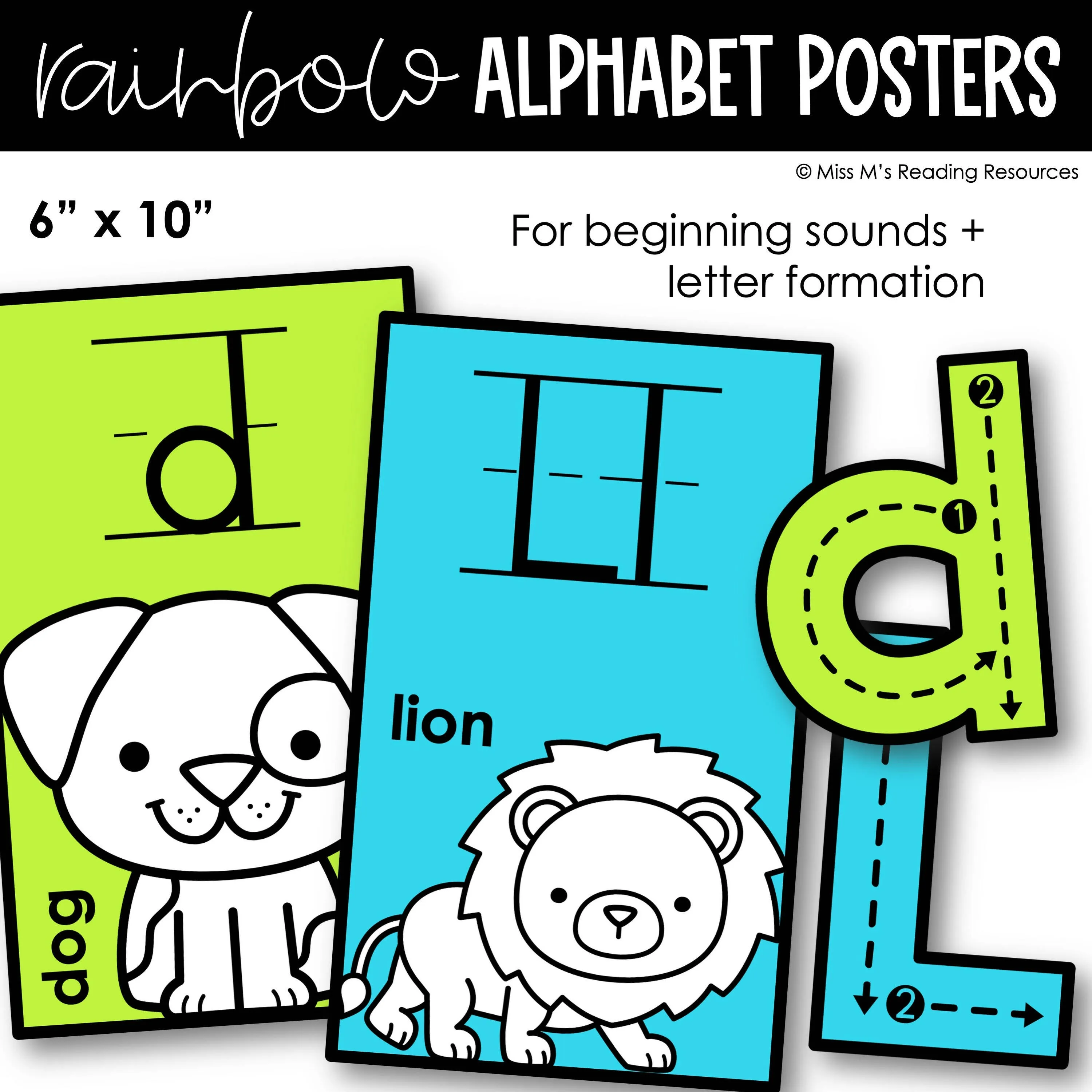 Alphabet Cards Letter Formation Posters | Printable Classroom Resource | Miss M's Reading Reading Resources