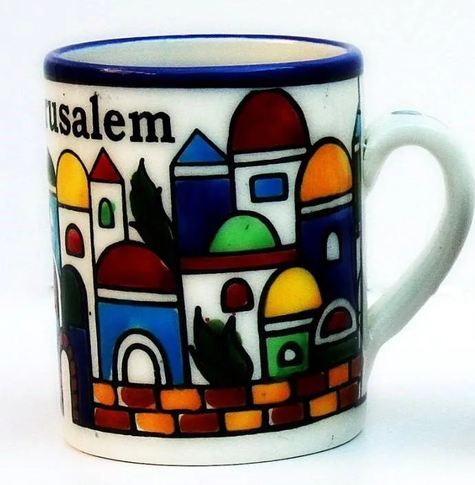 Armenian Ceramic Large Mugs Israeli Armenian Ceramic