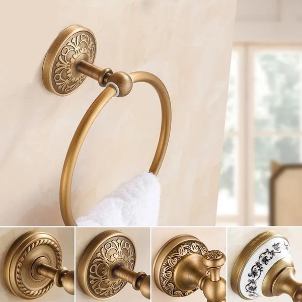 Art Carved Bathroom Towel Ring