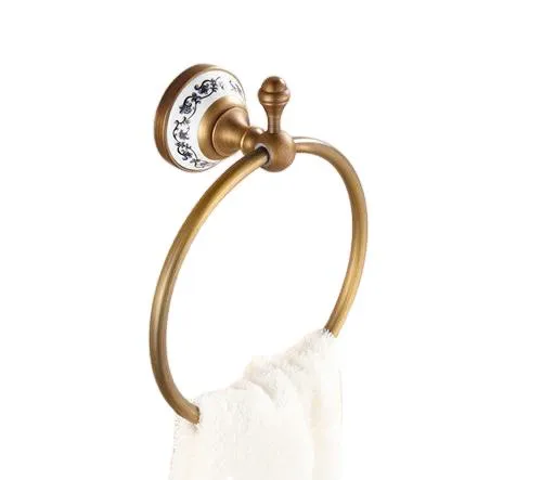 Art Carved Bathroom Towel Ring