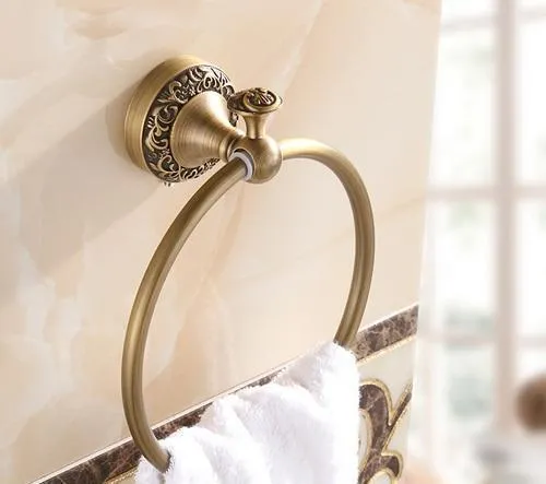 Art Carved Bathroom Towel Ring