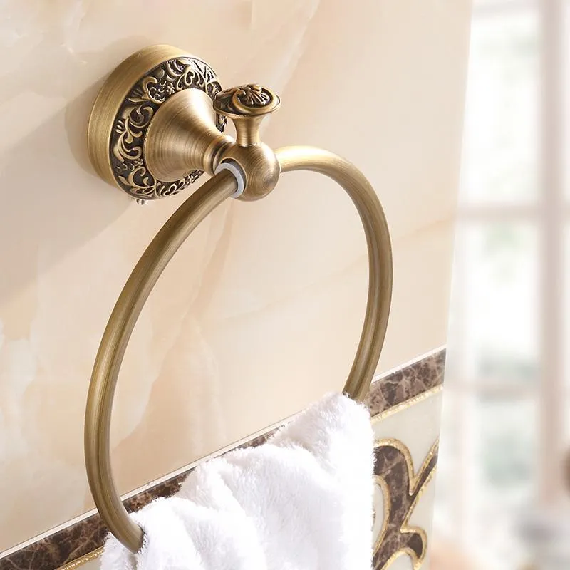 Art Carved Bathroom Towel Ring