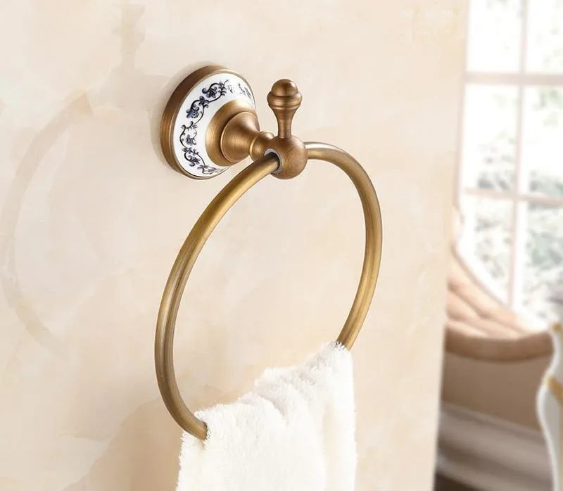 Art Carved Bathroom Towel Ring