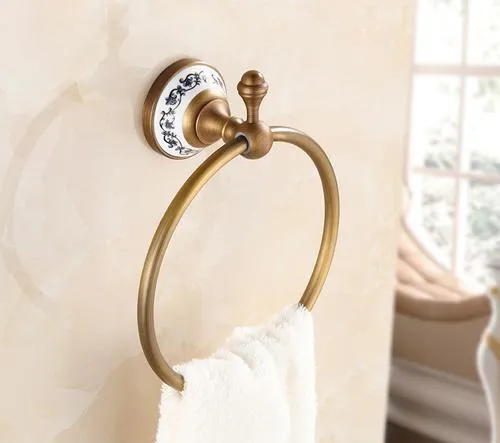 Art Carved Bathroom Towel Ring