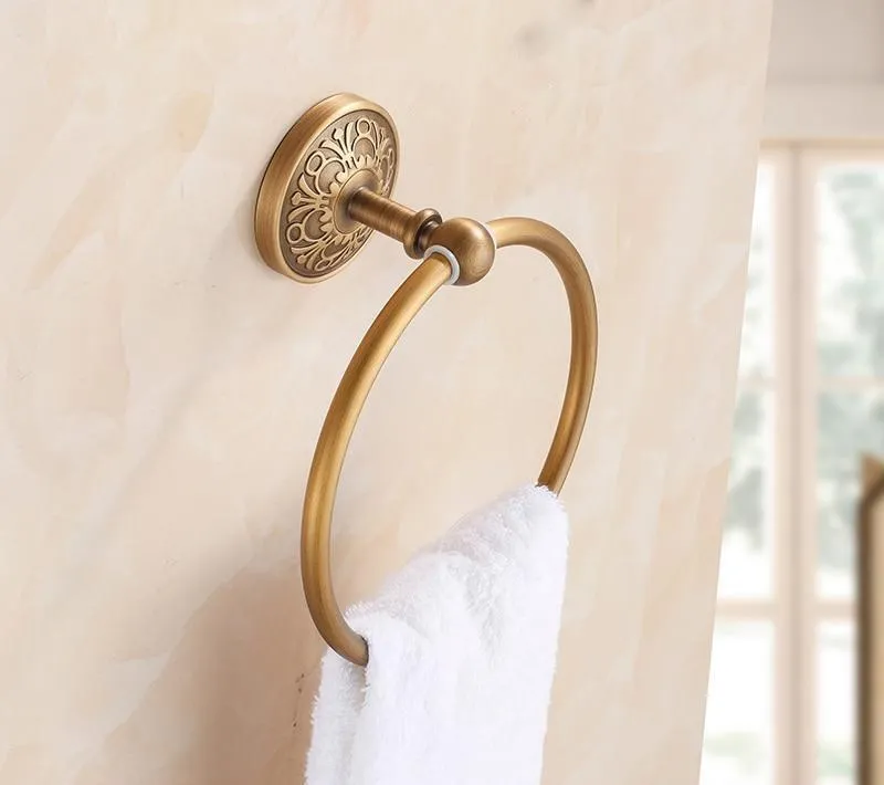 Art Carved Bathroom Towel Ring