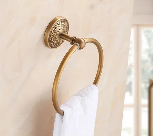 Art Carved Bathroom Towel Ring