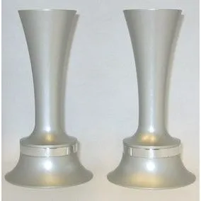 Artistic Aluminum Shabbat 5" Candlesticks "Ofri" Made in Israel by NADAV