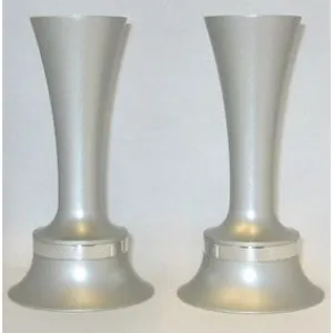 Artistic Aluminum Shabbat 5" Candlesticks "Ofri" Made in Israel by NADAV