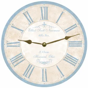 Baby Clock- Blue Personalized Baby Clock