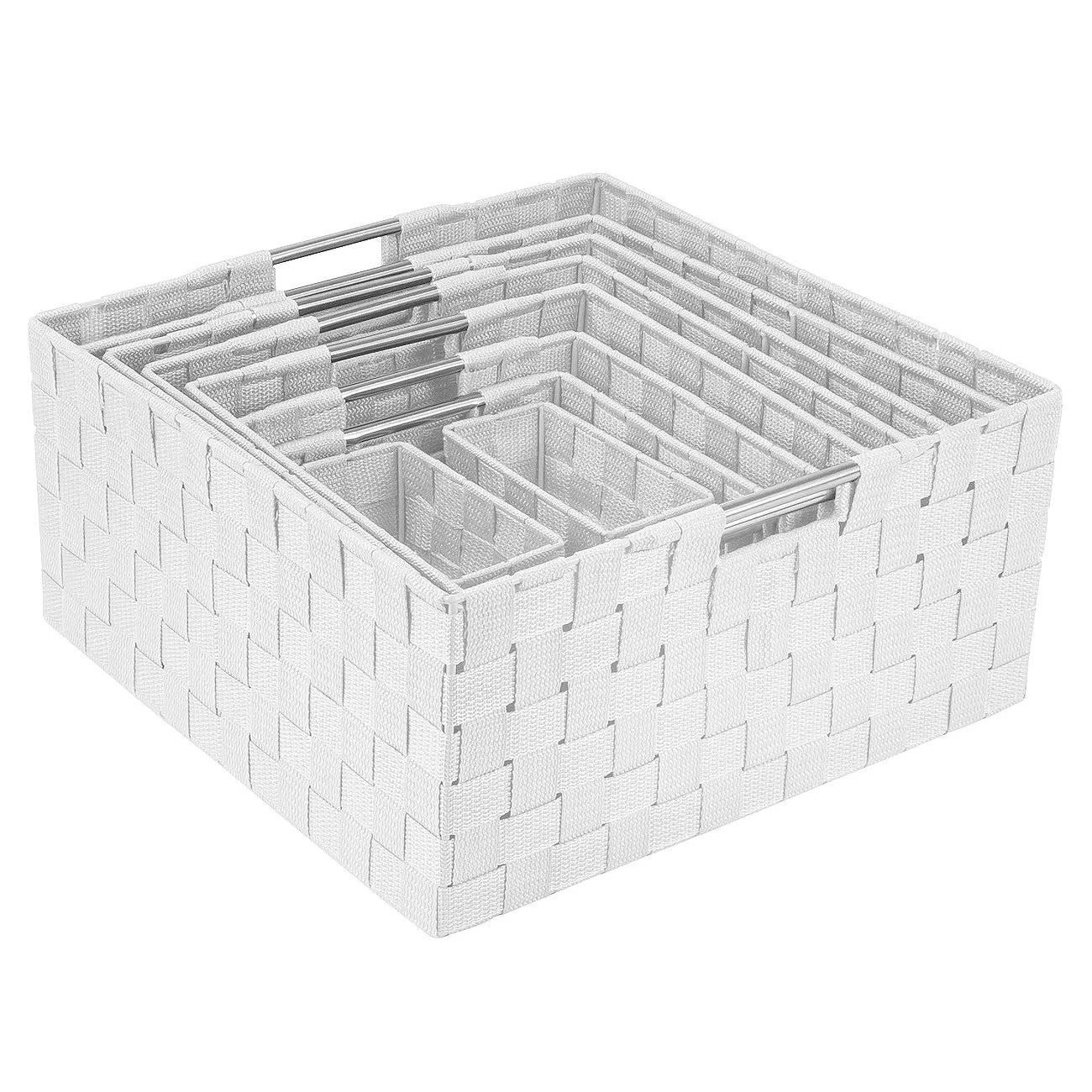 Basket Bin Set Double Woven (9 Pack)