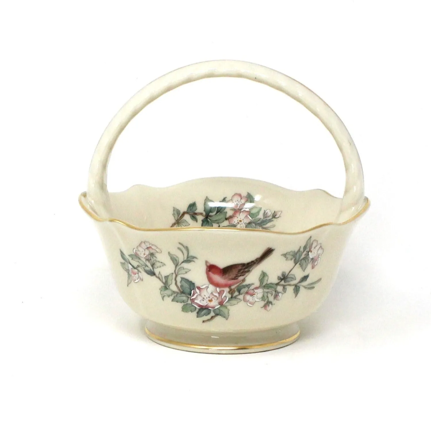 Basket, Lenox, Serenade Basket with Bird, Vintage