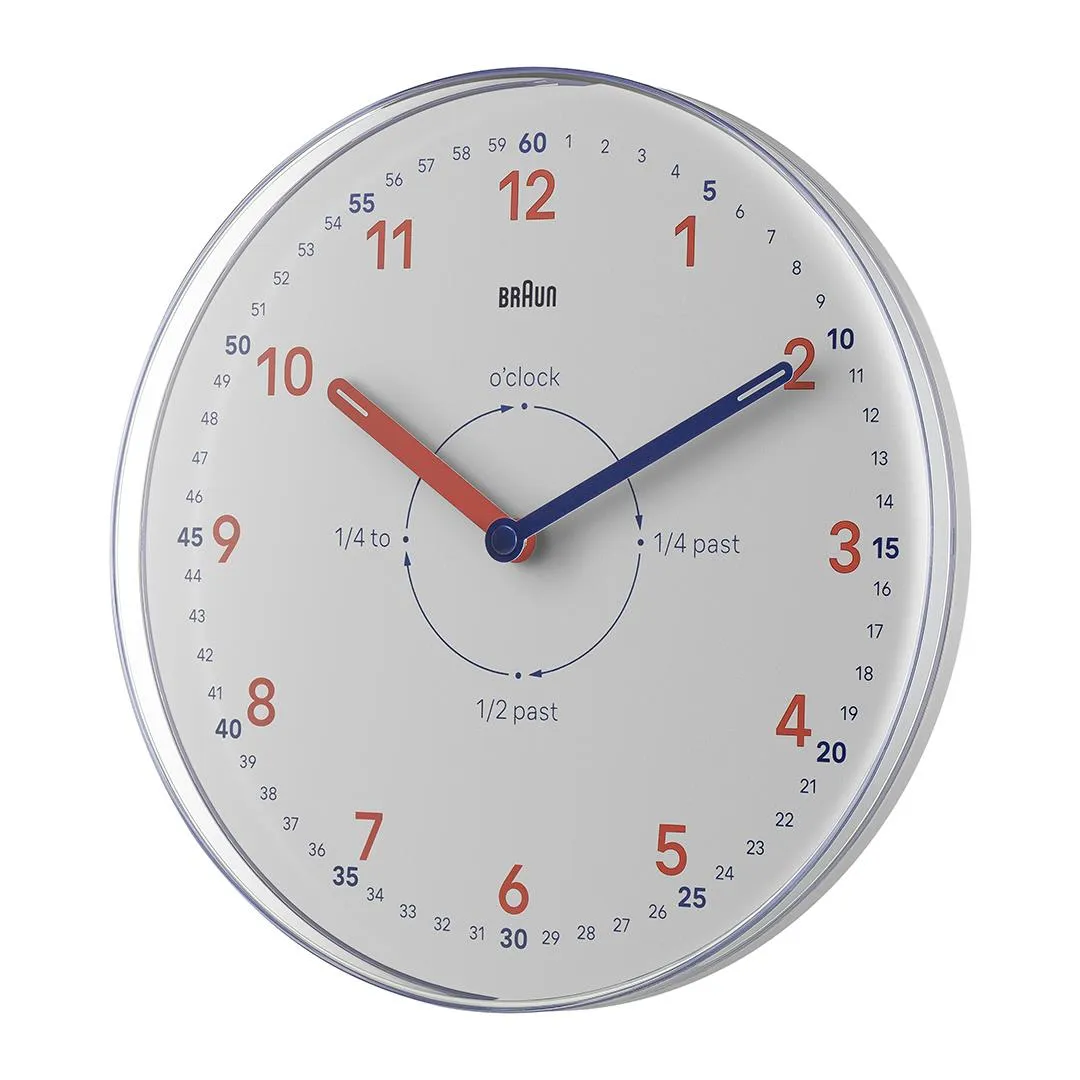 BC26 Braun time teachers wall clock - white