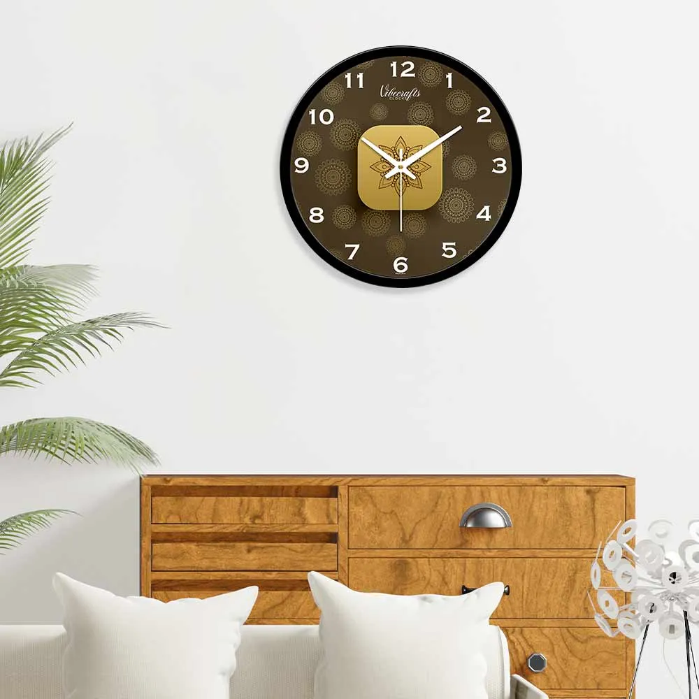 Beautiful Floral Design Decorated Premium Wall Clock