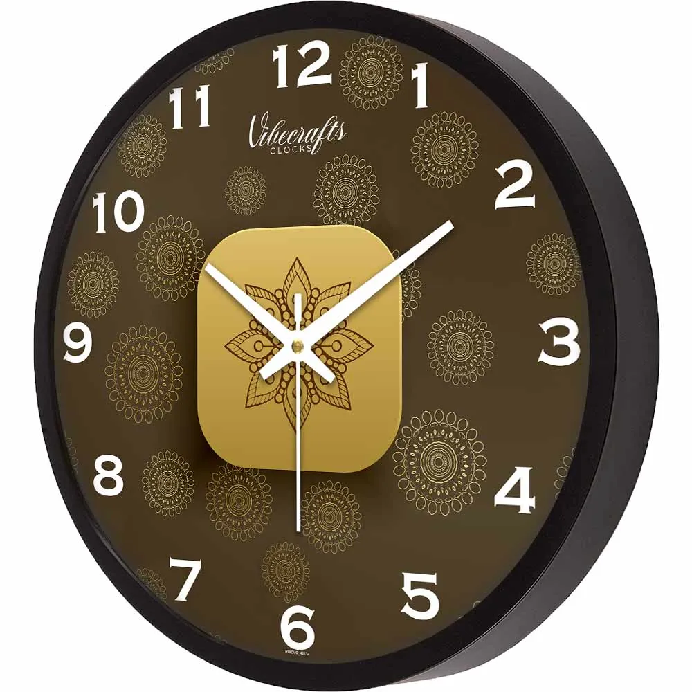 Beautiful Floral Design Decorated Premium Wall Clock