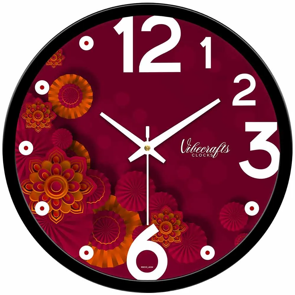 Beautiful Flowers Designer Wall Clock