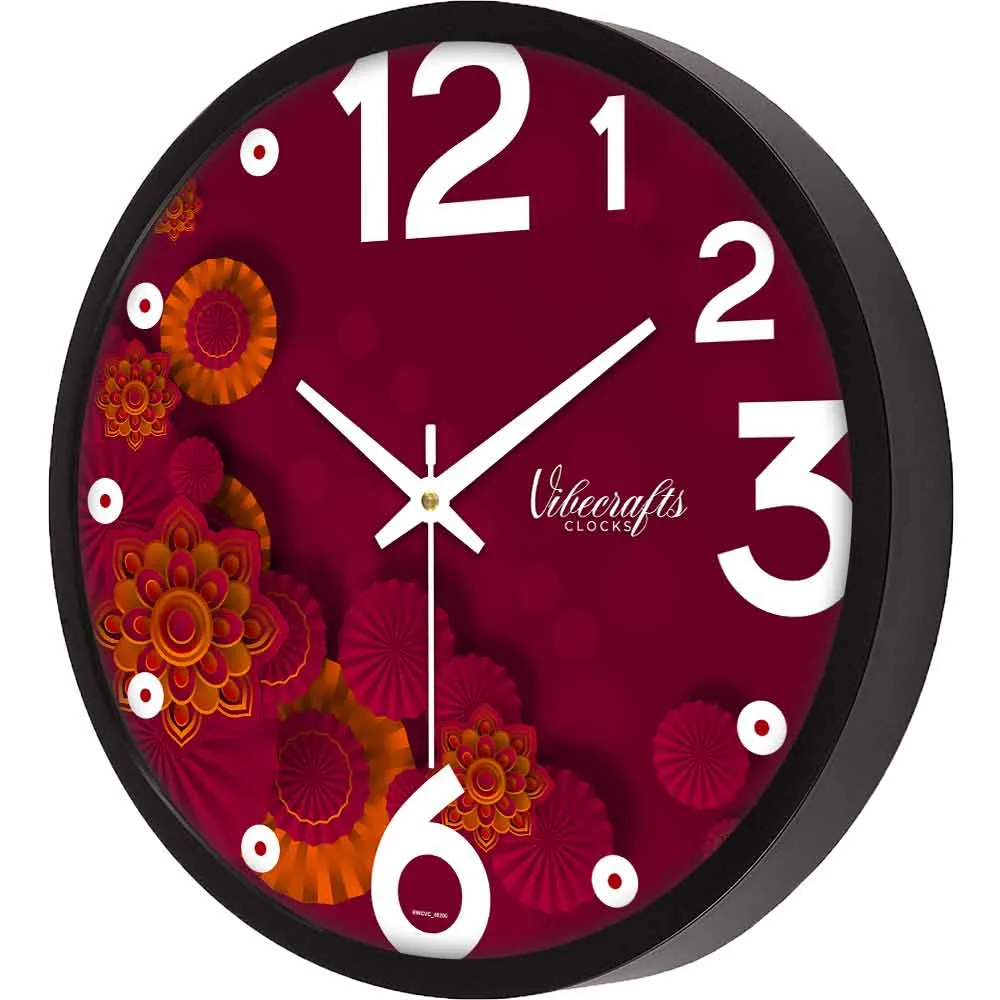 Beautiful Flowers Designer Wall Clock