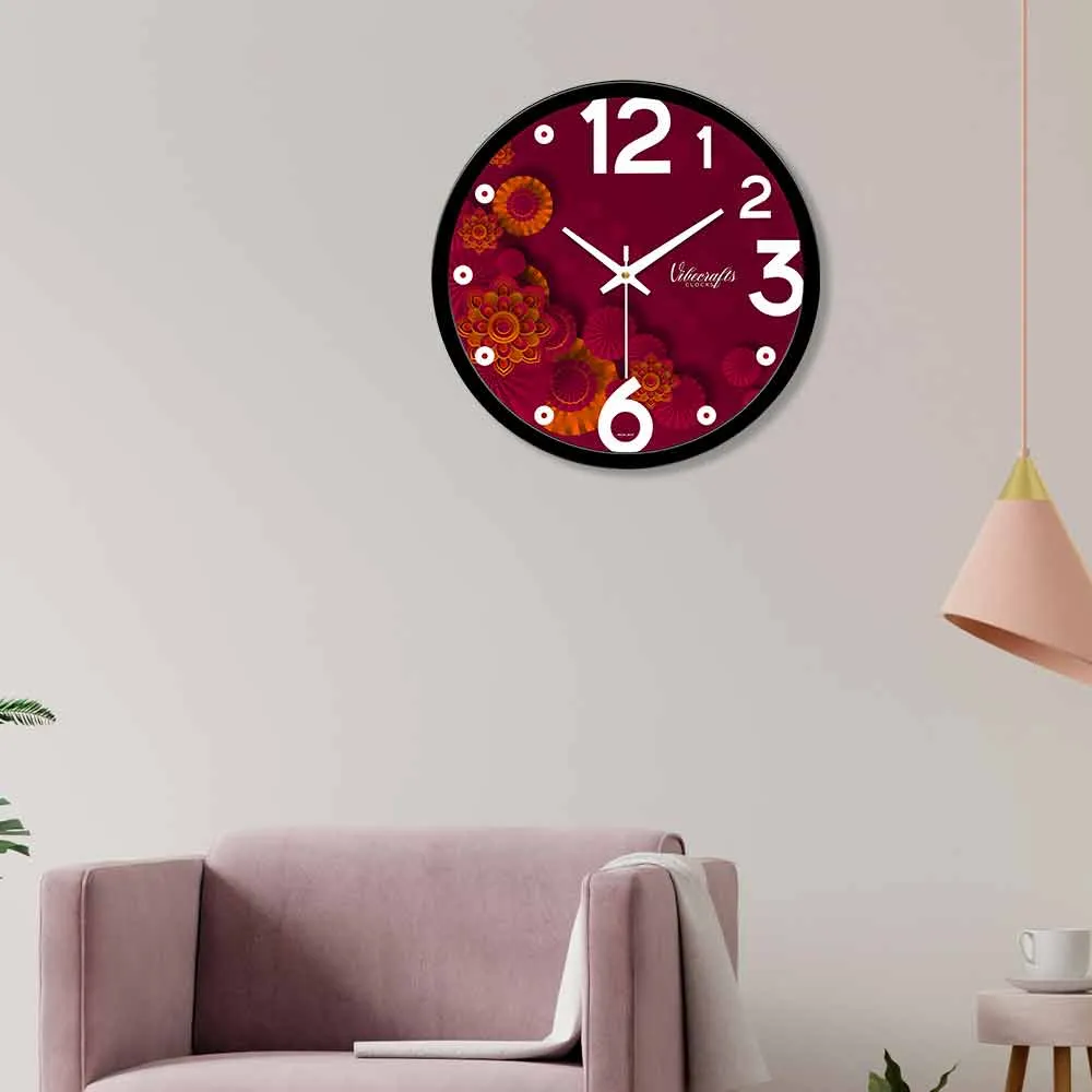 Beautiful Flowers Designer Wall Clock