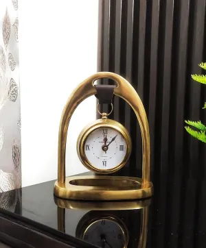 Blissful Decor Presents Modern Design Round Shape Metal Table Clock,Table top Clock,Unique Design Table Clock,Desk Clock, Gold Table Clock,Housewarming Gift,Home Decor