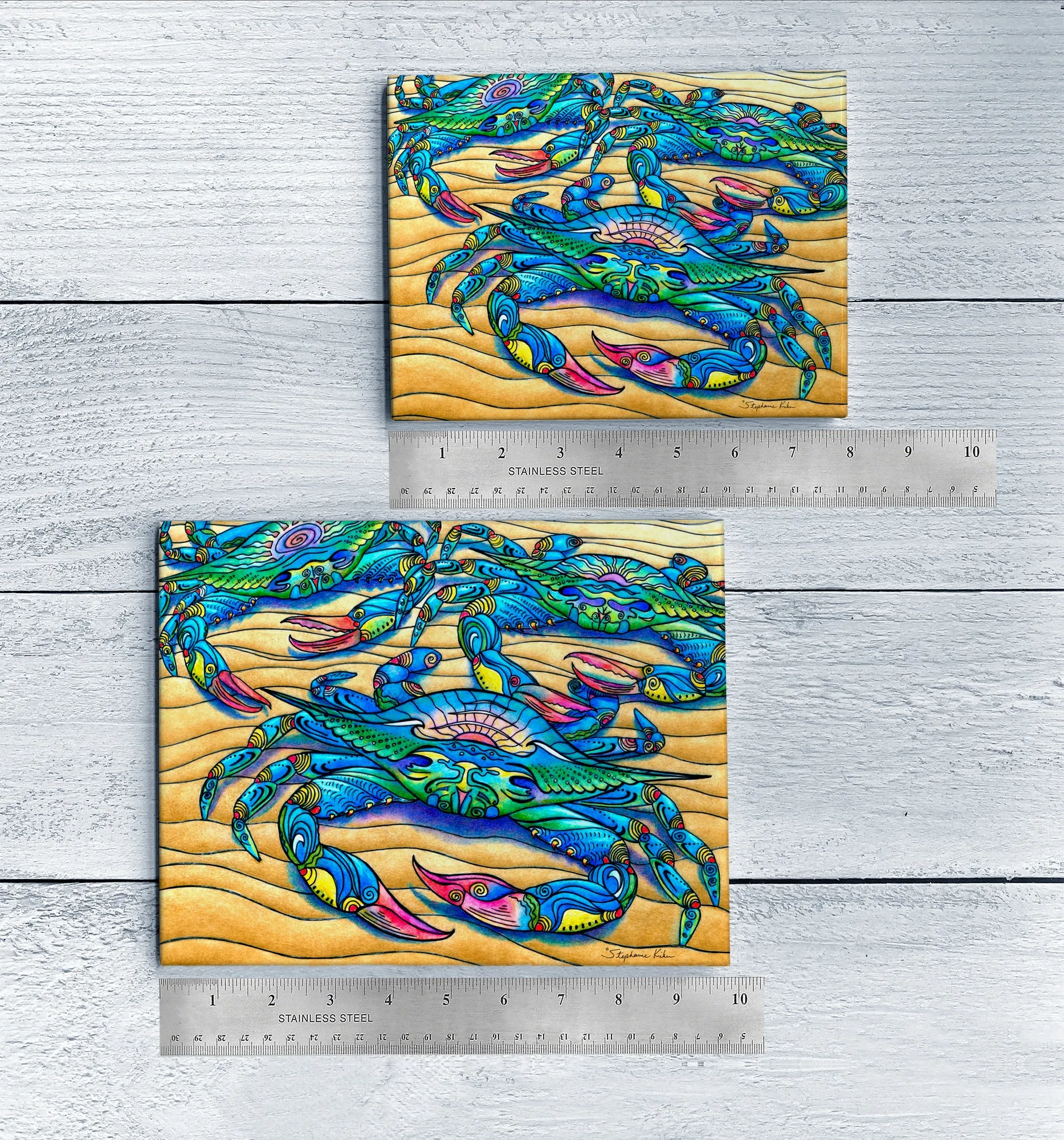 Blue Crabs Ceramic Tile