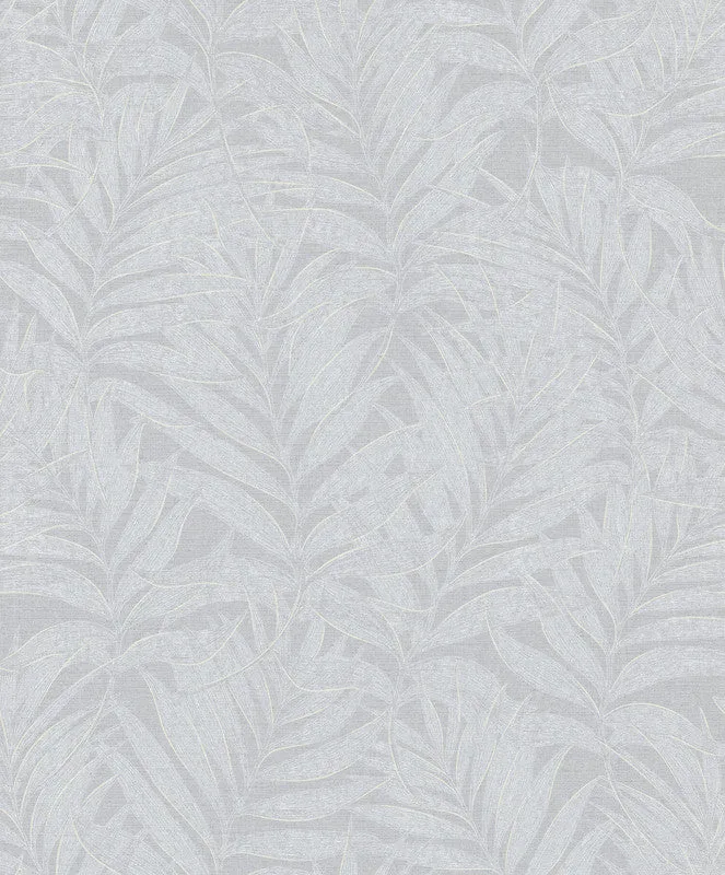 Botanical Wallpaper in Grey/White/Cream