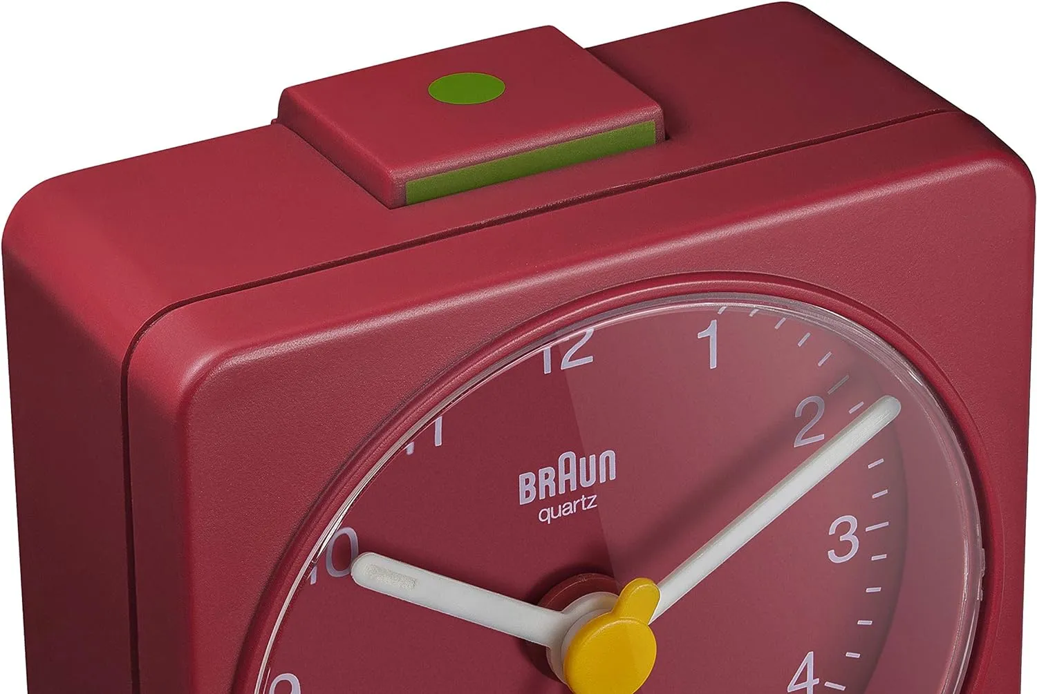 Braun Classic Travel Analogue Alarm Clock With Crescendo Beep – Red