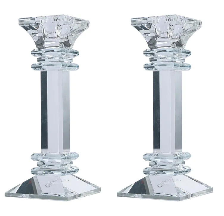 Bt Shalom Crystal Taper Candleholder 2pc