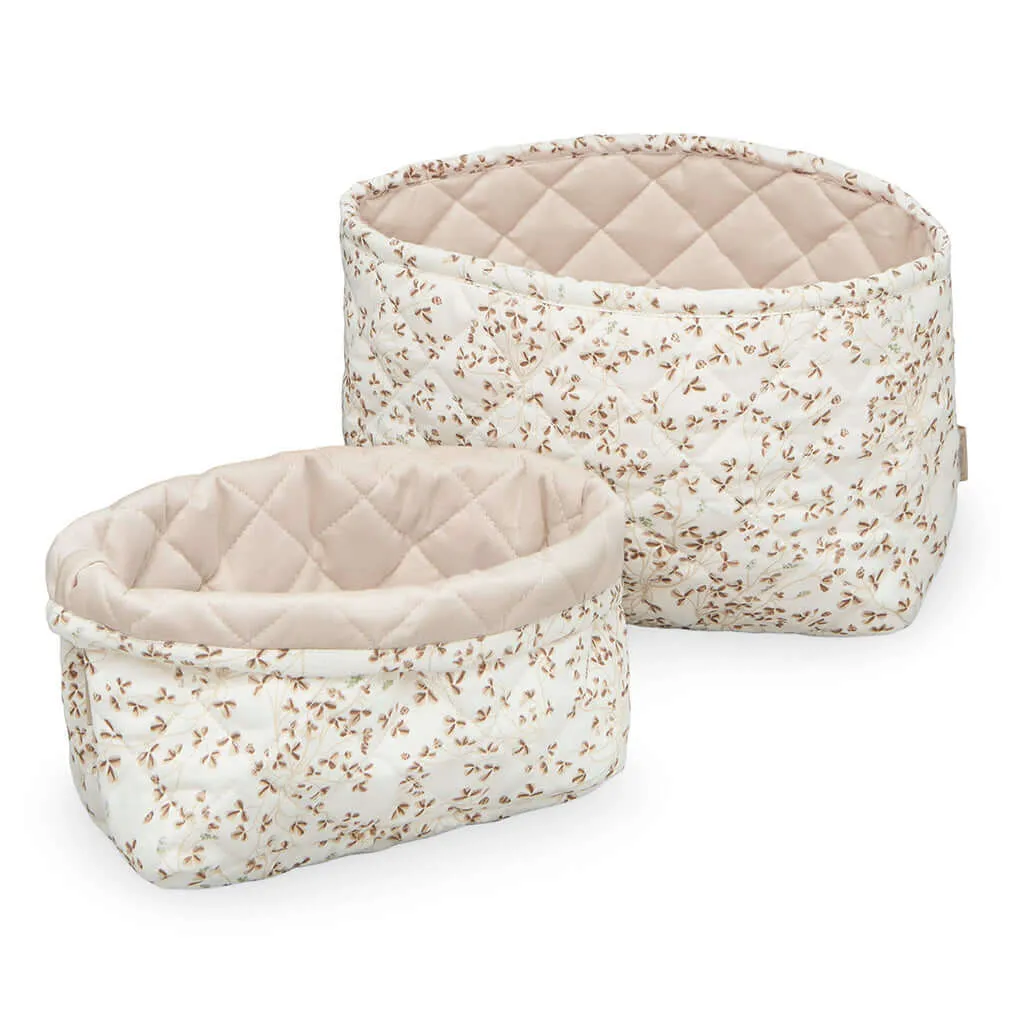 Cam Cam Quilted Storage Basket Set | Lierre/Almond