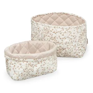 Cam Cam Quilted Storage Basket Set | Lierre/Almond