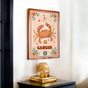 Cancer Zodiac Illustration Wall Print