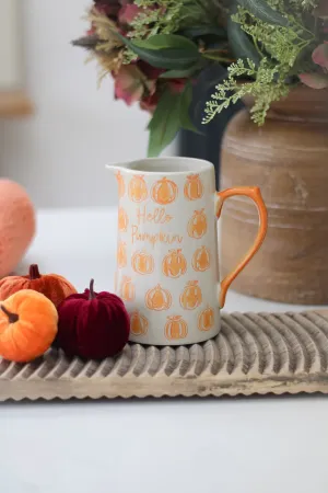 Ceramic Hello Pumpkin Jug