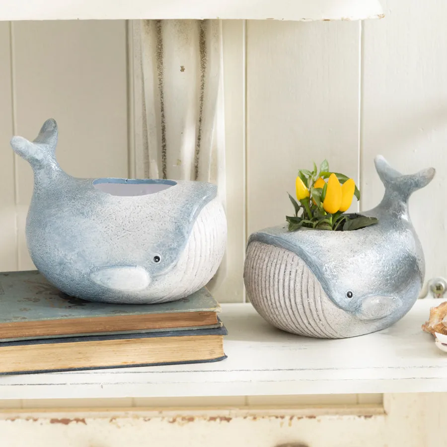 Ceramic Whale Planter