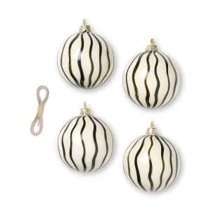 Christmas Glass Lines Ornament (Set of 8)