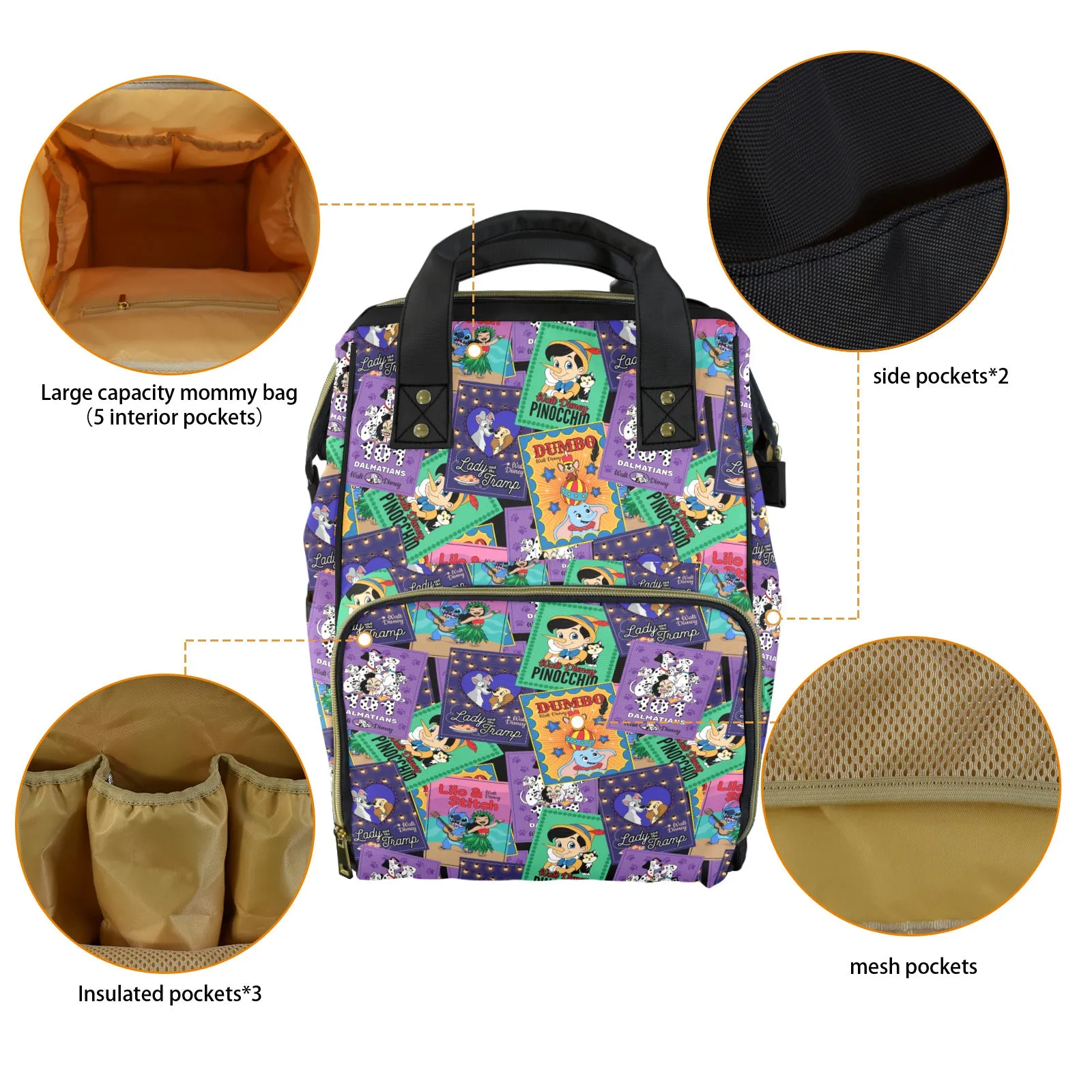 Classic Posters Multi-Function Diaper Bag