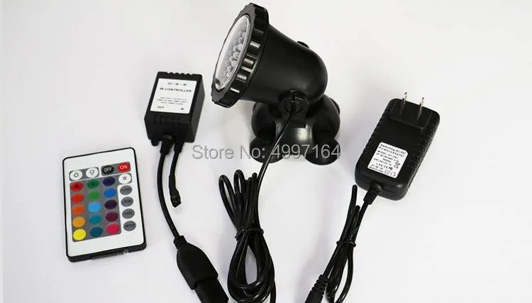 Colorful LED Remote Control Spotlight For Pool Garden Landscaping