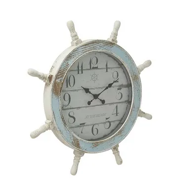 Copy of Blue Wood Coastal Nautical Wall Clock - 28" x 2" x 28"