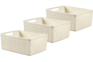 Curver Jute Basket (Medium) - 3 Pack