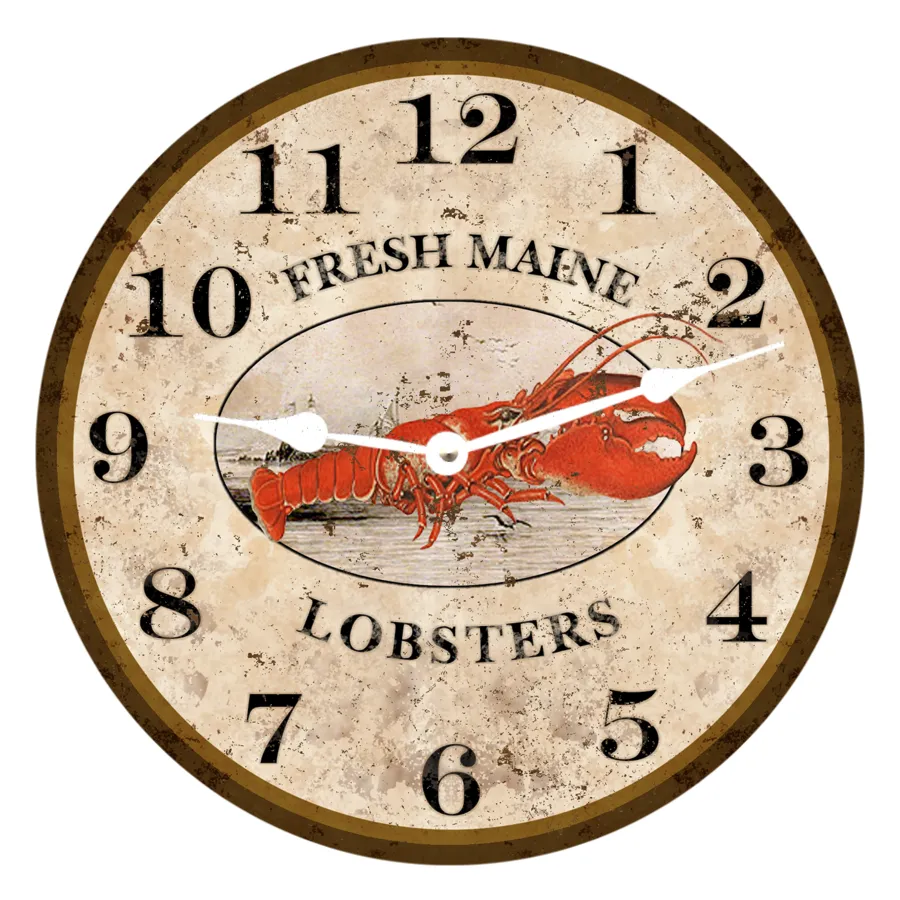 Custom Lobster Wall Clock- Personalized Name or Message