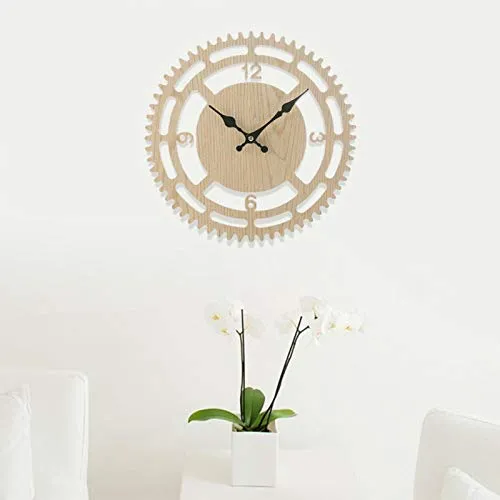 Decoration Table Clock, Wonderful Gift Wall Clock Desk Clock Analog Clock, for Office for Home Living Room for Friends(33cm in Diameter)