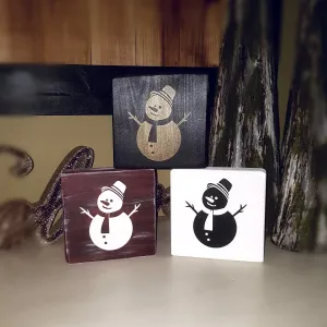 Decorative Wood Tile | Snowman