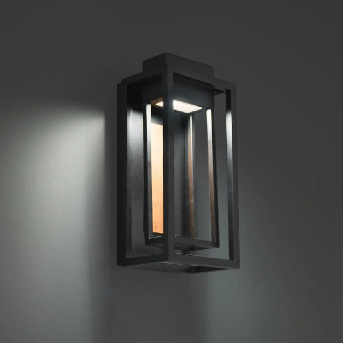 Dorne 14 In. LED Outdoor Wall Light Black Finish