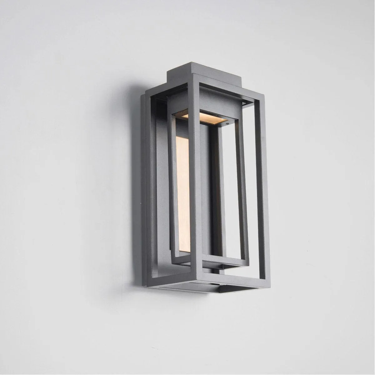 Dorne 14 In. LED Outdoor Wall Light Black Finish