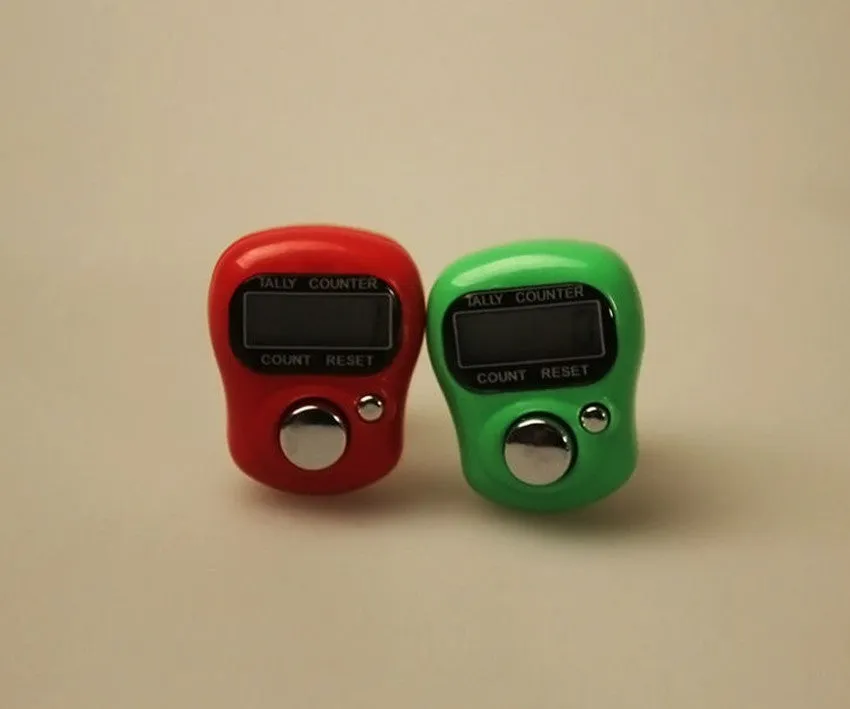 Electronic Digital Finger Ring Tally Counter Hand Held Knitting Row Counter Clicker NEW Mini Point Marker Counter LCD